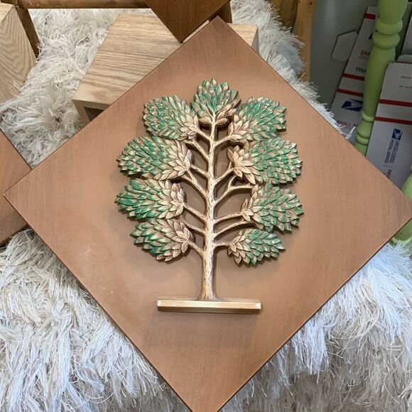 Vintage Syracuse Ornamental Co 4 Season Tree Wall Art Faux Wood Mid Century - Picture 3 of 17